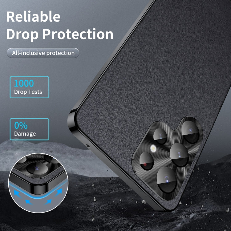 For Samsung Galaxy S24 Ultra 5G MagSafe Magnetic Plain Metal Phone Case(Black)