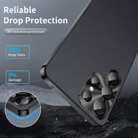 For Samsung Galaxy S24 Ultra 5G MagSafe Magnetic Plain Metal Phone Case(Black)