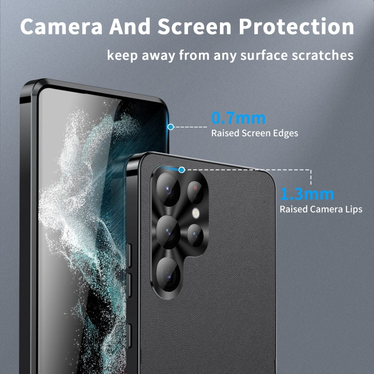 For Samsung Galaxy S24 Ultra 5G MagSafe Magnetic Plain Metal Phone Case(Black)
