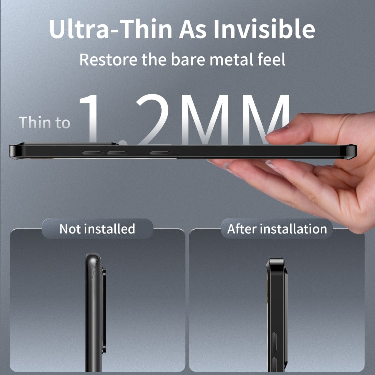 For Samsung Galaxy S24 Ultra 5G MagSafe Magnetic Plain Metal Phone Case(Black)