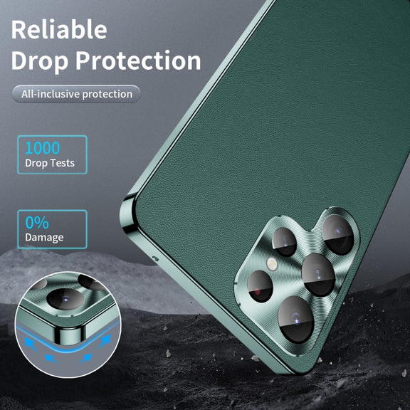 For Samsung Galaxy S24 Ultra 5G MagSafe Magnetic Plain Metal Phone Case(Green)