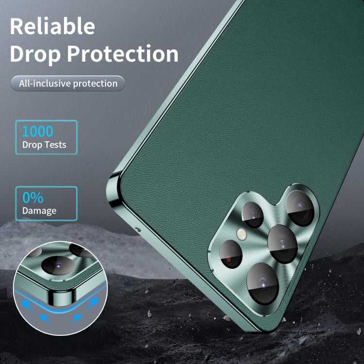 For Samsung Galaxy S24 Ultra 5G MagSafe Magnetic Plain Metal Phone Case(Green)