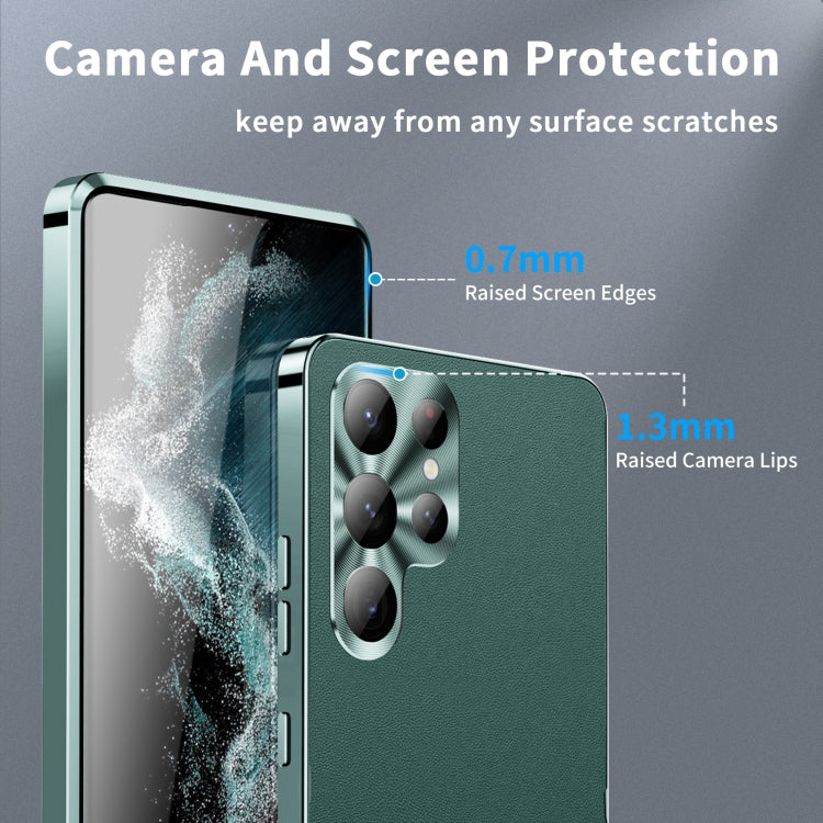 For Samsung Galaxy S24 Ultra 5G MagSafe Magnetic Plain Metal Phone Case(Green)