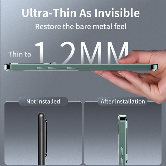 For Samsung Galaxy S24 Ultra 5G MagSafe Magnetic Plain Metal Phone Case(Green)
