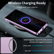 For Samsung Galaxy S24 Ultra 5G MagSafe Magnetic Plain Metal Phone Case(Purple)
