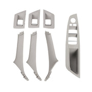 For BMW F10 / F18 5 Series 7pcs Car Inside Doors Handle Pull Trim Cover, Right Driving, 51417225874(Grey)