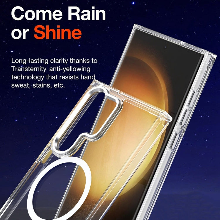 For Samsung Galaxy S24 Ulltra 5G MagSafe Magnetic Clear Phone Case(Blue)