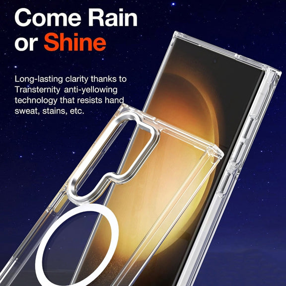 For Samsung Galaxy S24 Ulltra 5G MagSafe Magnetic Clear Phone Case(Blue)