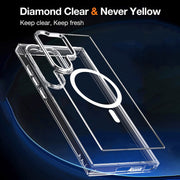 For Samsung Galaxy S24 Ulltra 5G MagSafe Magnetic Clear Phone Case(Blue)