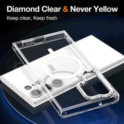 For Samsung Galaxy S24 Ulltra 5G MagSafe Magnetic Clear Phone Case(Blue)