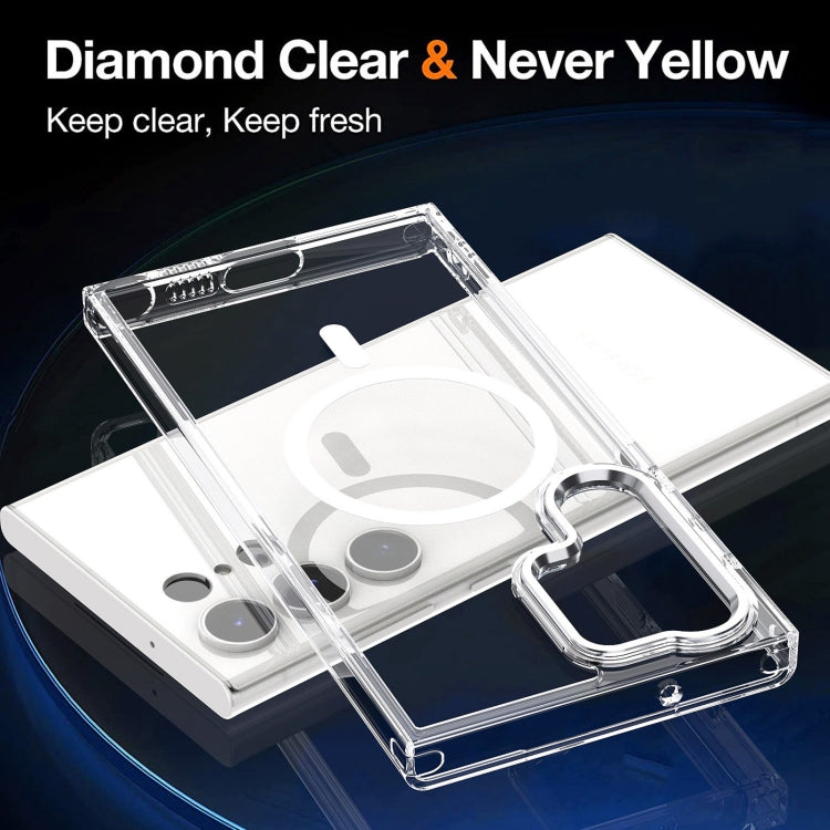 For Samsung Galaxy S24 Ulltra 5G MagSafe Magnetic Clear Phone Case(Blue)