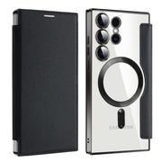 For Samsung Galaxy S24 Ultra 5G MagSafe Magnetic RFID Anti-theft Leather Phone Case(Black)