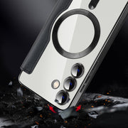 For Samsung Galaxy S24 5G MagSafe Magnetic RFID Anti-theft Leather Phone Case(Black)