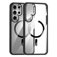 For Samsung Galaxy S24 Ultra 5G MagSafe Anti-fingerprint Highly Transparent PC Phone Case(Black) - Galaxy S24 Ultra 5G Cases by PMC TechLife | Online Shopping South Africa | PMC TechLife