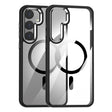 For Samsung Galaxy S24+ 5G MagSafe Anti-fingerprint Highly Transparent PC Phone Case(Black) - Galaxy S24+ 5G Cases by PMC TechLife | Online Shopping South Africa | PMC TechLife