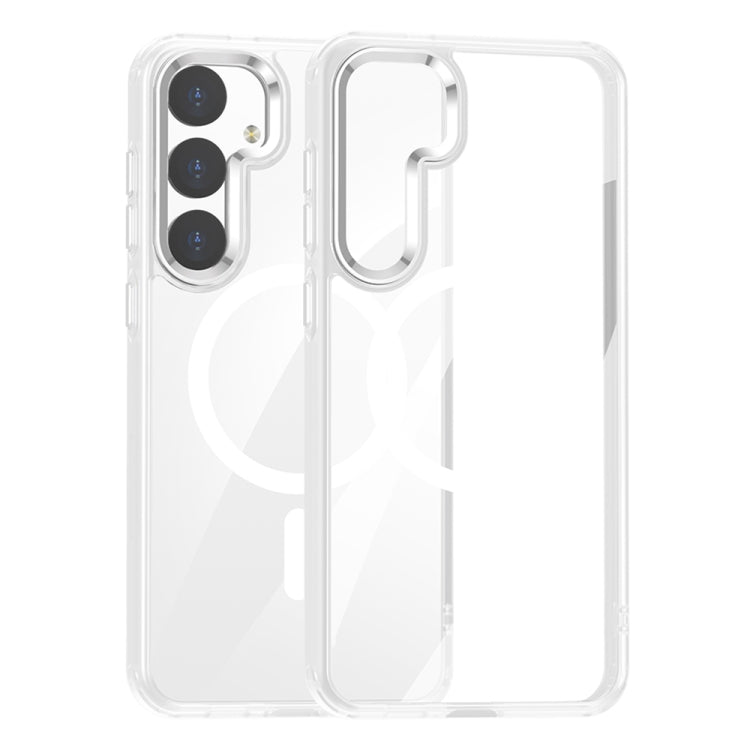 For Samsung Galaxy S24 5G MagSafe Anti-fingerprint Highly Transparent PC Phone Case(White)