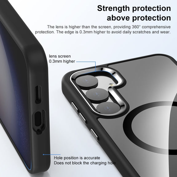 For Samsung Galaxy S24+ 5G MagSafe Anti-fingerprint Highly Transparent PC Phone Case(White)