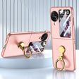 For OPPO Find N3 Flip GKK Ultra-thin Triaxial Ring Holder PC Phone Case(Pink) - OPPO Cases by GKK | Online Shopping South Africa | PMC TechLife | Buy Now Pay Later Mobicred