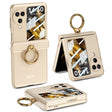For OPPO Find N3 Flip GKK Integrated Magnetic Hinged Flip Case with Ring Holder(Gold) - OPPO Cases by GKK | Online Shopping South Africa | PMC TechLife | Buy Now Pay Later Mobicred