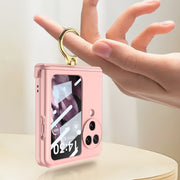 For OPPO Find N3 Flip GKK Integrated Magnetic Hinged Flip Case with Ring Holder(Gold)