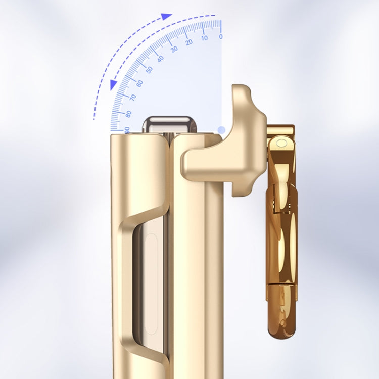 For OPPO Find N3 Flip GKK Integrated Magnetic Hinged Flip Case with Ring Holder(Gold)