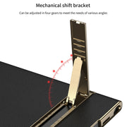 For Samsung Galaxy S24 Ultra 5G GKK Triumph Ultra-Thin Plain Leather Phone Case with Holder(Carbon Fiber)