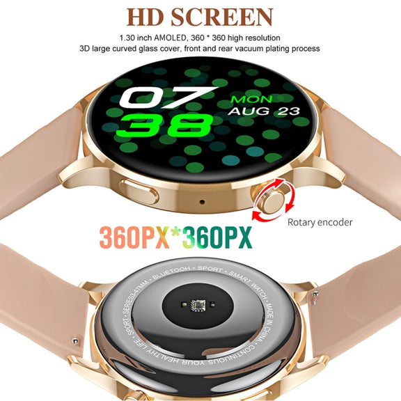 Watch3 Pro 1.3 inch AMOLED Screen Wireless Charging Smart Watch, Supports BT Call / NFC(Champagne)