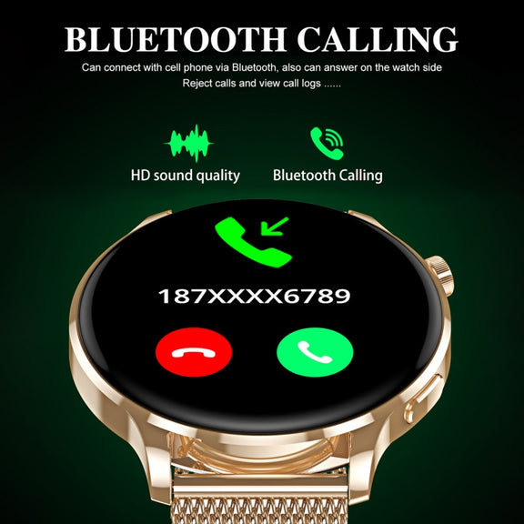 Watch3 Pro 1.3 inch AMOLED Screen Wireless Charging Smart Watch, Supports BT Call / NFC(Champagne)