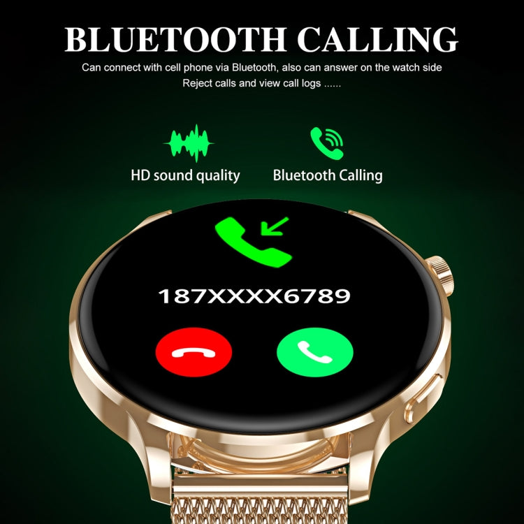 Watch3 Pro 1.3 inch AMOLED Screen Wireless Charging Smart Watch, Supports BT Call / NFC(Champagne)