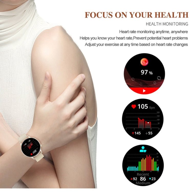 Watch3 Pro 1.3 inch AMOLED Screen Wireless Charging Smart Watch, Supports BT Call / NFC(Champagne)