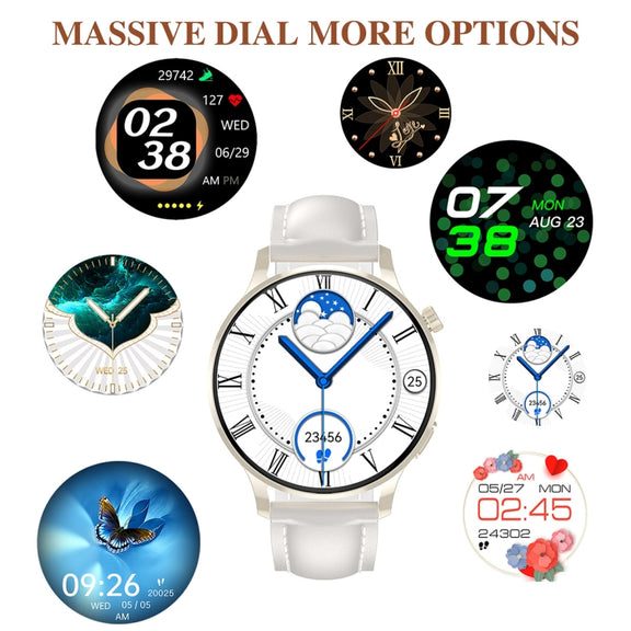 Watch3 Pro 1.3 inch AMOLED Screen Wireless Charging Smart Watch, Supports BT Call / NFC(Champagne)