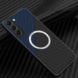 For Samsung Galaxy S24+ 5G Carbon Fiber Texture MagSafe Magnetic Phone Case(Black Blue) - Galaxy S24+ 5G Cases by PMC TechLife | Online Shopping South Africa | PMC TechLife