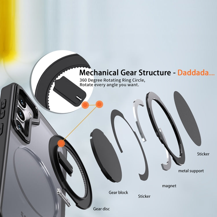 For Samsung Galaxy S23+ 5G 360-degree Rotating MagSafe Magnetic Holder Phone Case(Black)
