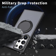For Samsung Galaxy S23 Ultra 5G 360-degree Rotating MagSafe Magnetic Holder Phone Case(Black)
