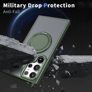 For Samsung Galaxy S23 Ultra 5G 360-degree Rotating MagSafe Magnetic Holder Phone Case(Green)