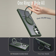 For Samsung Galaxy S23 Ultra 5G 360-degree Rotating MagSafe Magnetic Holder Phone Case(Green)