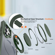 For Samsung Galaxy S23 Ultra 5G 360-degree Rotating MagSafe Magnetic Holder Phone Case(Green)