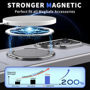 For Samsung Galaxy S23 Ultra 5G 360-degree Rotating MagSafe Magnetic Holder Phone Case(Titanium Grey)
