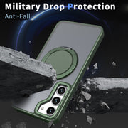 For Samsung Galaxy S24+ 5G 360-degree Rotating MagSafe Magnetic Holder Phone Case(Green)