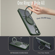 For Samsung Galaxy S24+ 5G 360-degree Rotating MagSafe Magnetic Holder Phone Case(Green)