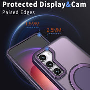 For Samsung Galaxy S24+ 5G 360-degree Rotating MagSafe Magnetic Holder Phone Case(Purple)