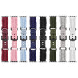 For Apple Watch Series 5 44mm Plain Paracord Genuine Leather Watch Band(Black) - Watch Bands by PMC TechLife | Online Shopping South Africa | PMC TechLife