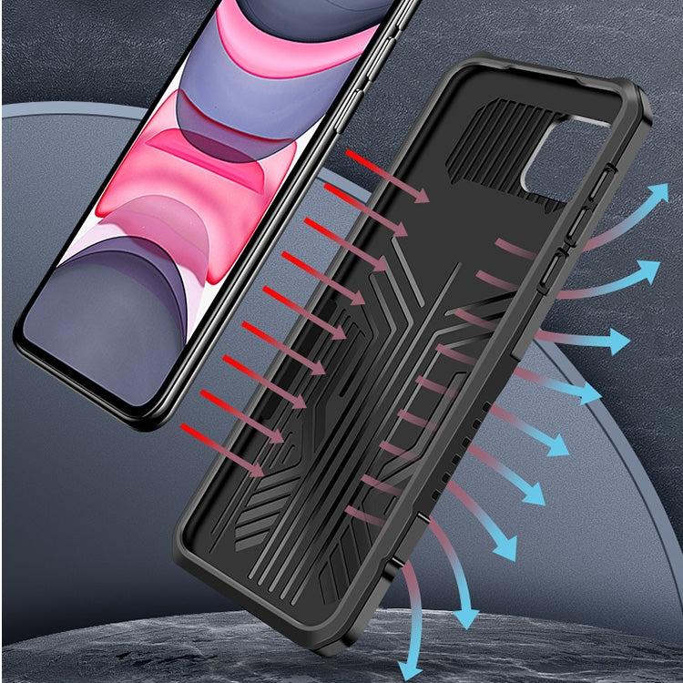 For iPhone 8 & 7 Machine Armor Warrior Shockproof PC + TPU Protective Case(Red)