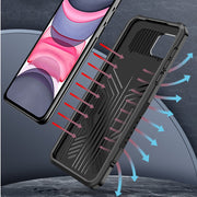 For iPhone 8 & 7 Machine Armor Warrior Shockproof PC + TPU Protective Case(Coffee)