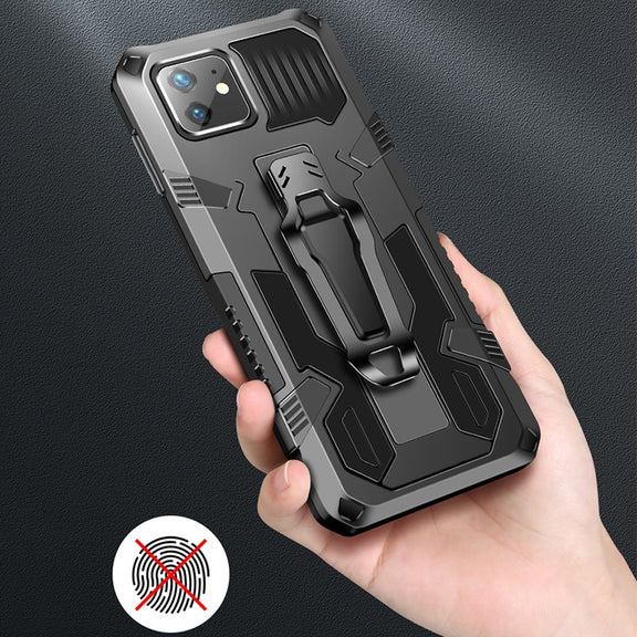 For iPhone 8 & 7 Machine Armor Warrior Shockproof PC + TPU Protective Case(Coffee)