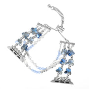 For Apple Watch SE 40mm Butterfly Chain Bracelet Metal Watch Band(Blue)