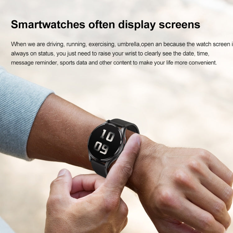 1.43 inch Silicone Strap Bluetooth Call Smart Watch Support ECG / Non-invasive Blood Sugar(Light Yellow)