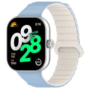For Xiaomi Smart Band 9 Pro / 8 Pro Two Color Magnetic Silicone Watch Band(Blue Starlight)