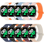 For Xiaomi Smart Band 9 Pro / 8 Pro Two Color Magnetic Silicone Watch Band(Blue Starlight)