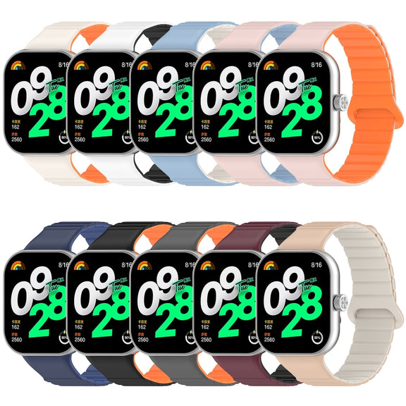 For Xiaomi Smart Band 9 Pro / 8 Pro Two Color Magnetic Silicone Watch Band(Blue Starlight)